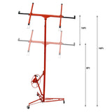 Drywall Panel Hoist Lift Rolling Jack Lifter 16ft Red