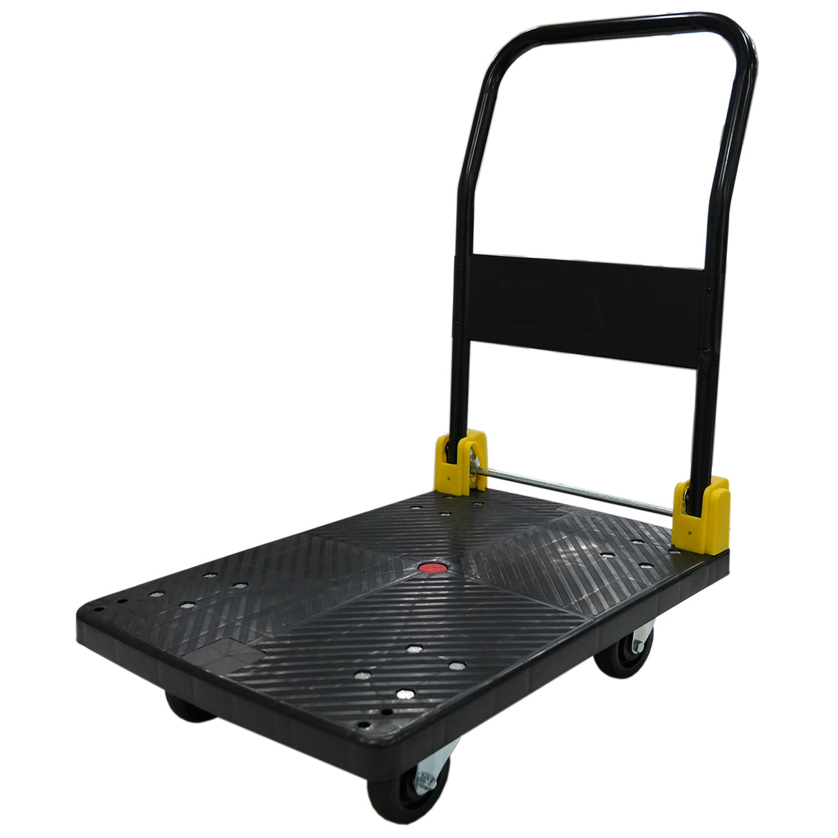 Carro de mano con plataforma plegable, 440 lbs. Capacidad de peso: negro.