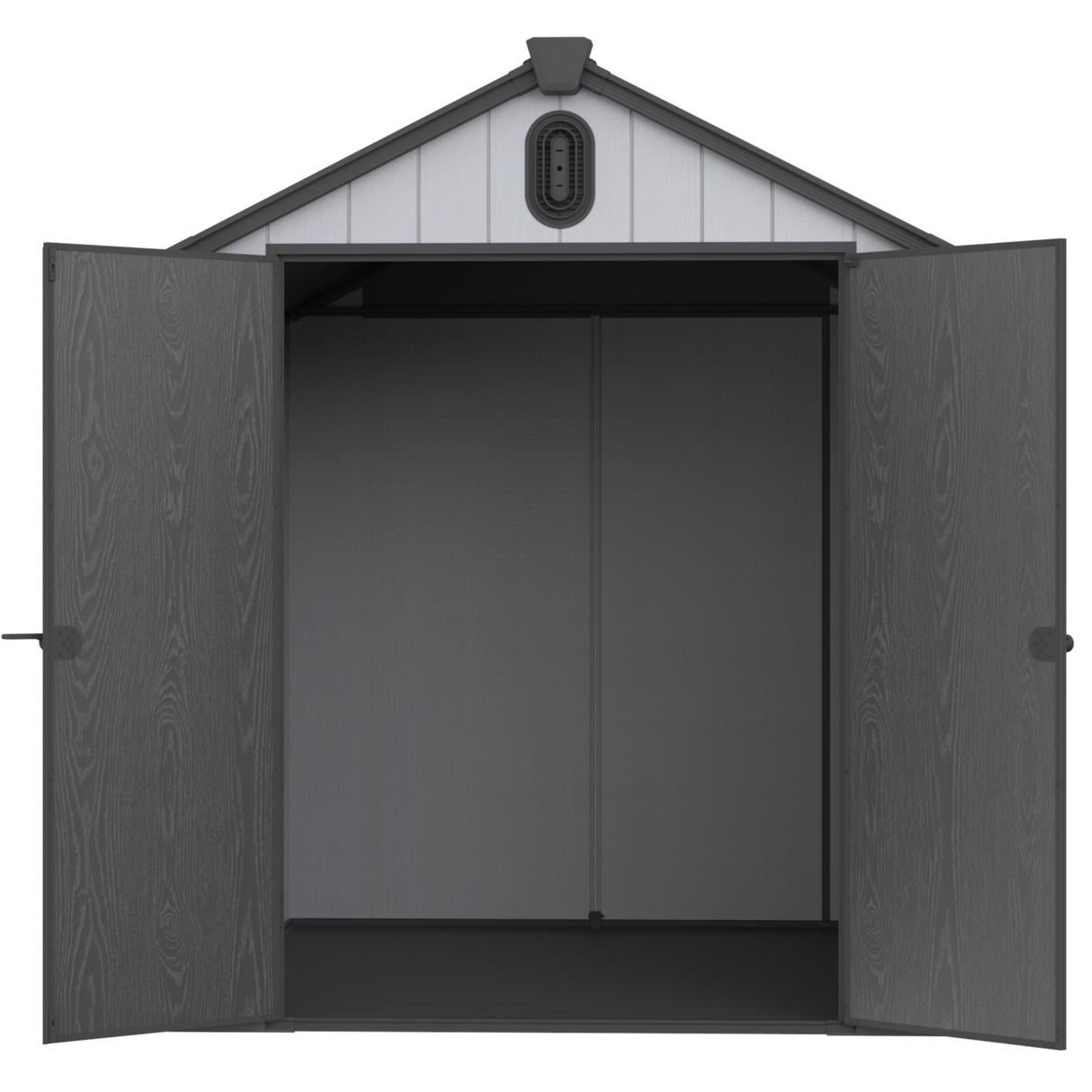 6×8ft Plastic Storage Shed for Backyard Garden Big Spire Tool Black Grey