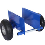 600lb Panel Dolly 10in Pneumatic Wheels Blue