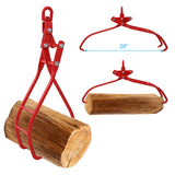 28in 3 Claw Log Grapple for Logging Tongs Eagle Claws Design Lifting Grabs Timber for Truck ATV Tractor and Skidder