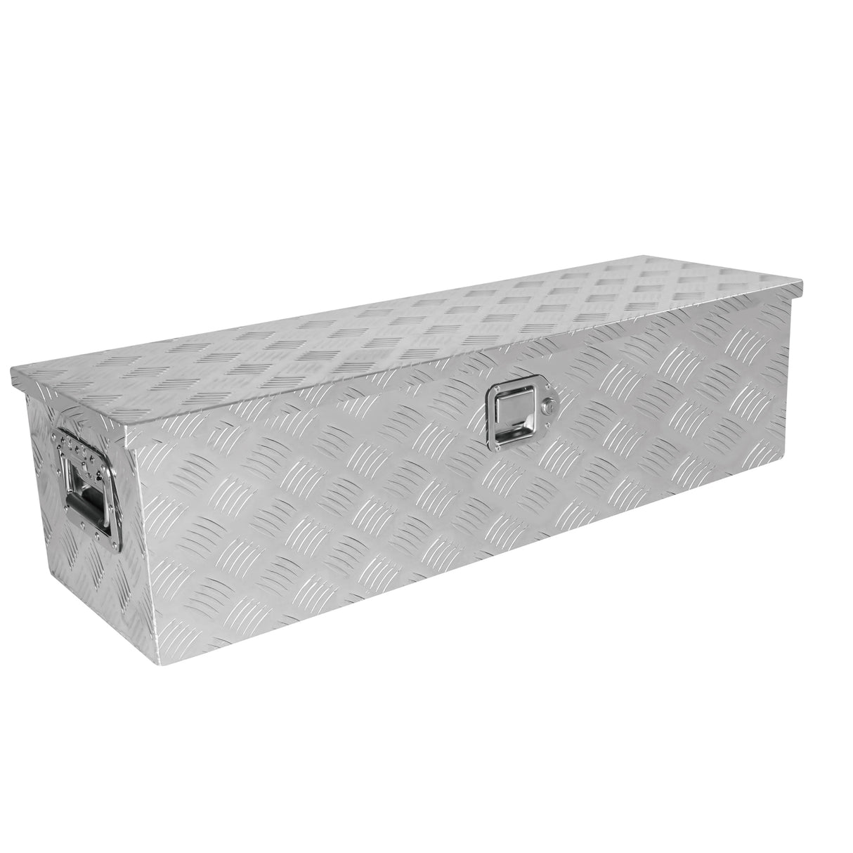 Caja de herramientas larga de almacenamiento de aluminio para camión de 39 pulgadas, caja de camión con puntal de gas con cerradura de manija lateral y 2 llaves para camioneta con remolque (38.8"×12.8"×10.4")