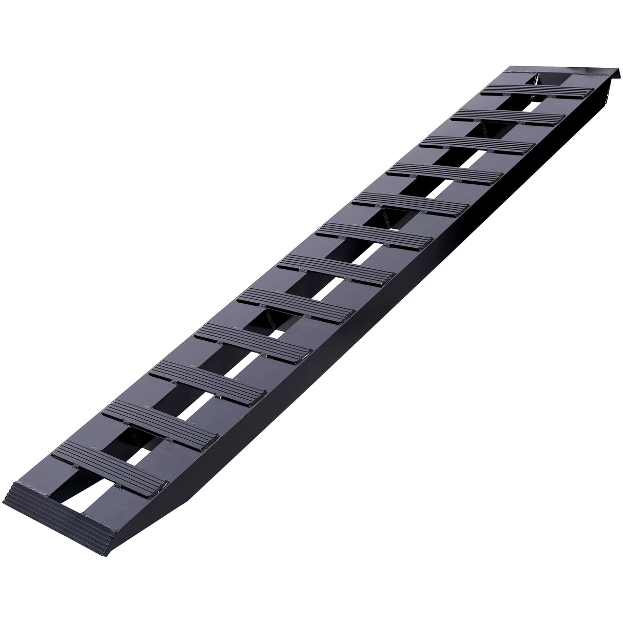 1 Pair Heavy-Duty Ramps with Top Hook Attaching End Universal Loading 72" X 14" 8800 LBS Aluminum--Black