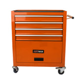 4 Drawers Multifunctional Tool Cart with Wheels Orange