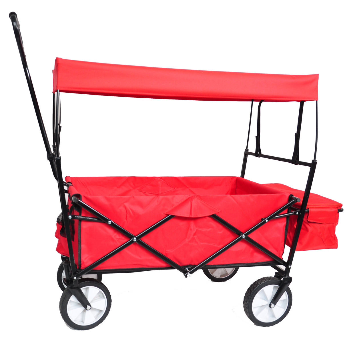 Garten-Einkaufswagen, Strandwagen, zusammenklappbar, Rot