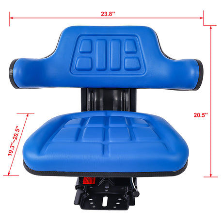 Tractor Seat Steel Blue 110-265 lbs Kapasidad