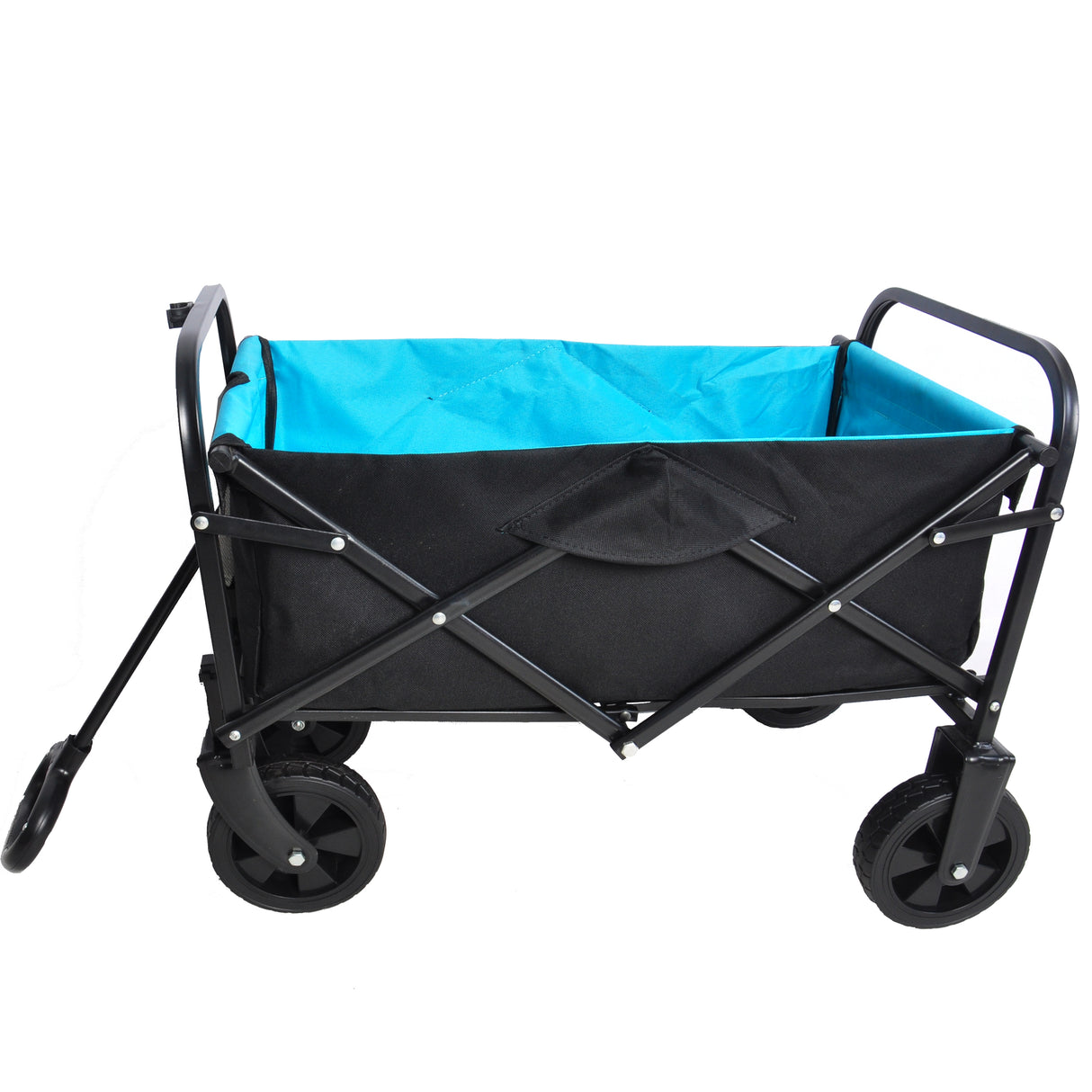 Mini-Klappwagen, Garten-Einkaufswagen, Strandwagen, Schwarz, Blau