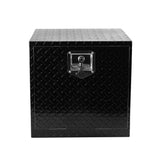 18 Inch Heavy Duty Aluminum Diamond Plate Tool Underbody Box Waterproof Square Storage Organizer Chest for Pick Up Truck Bed RV Trailer with T-Handle Lock and Keys 18"(17.9"×17.1"×17.9")