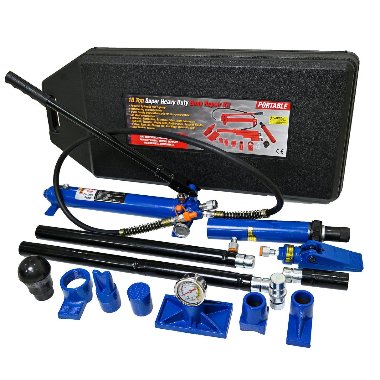 10 Tons of Portable Hydraulic Equipment Components--Black+Blue