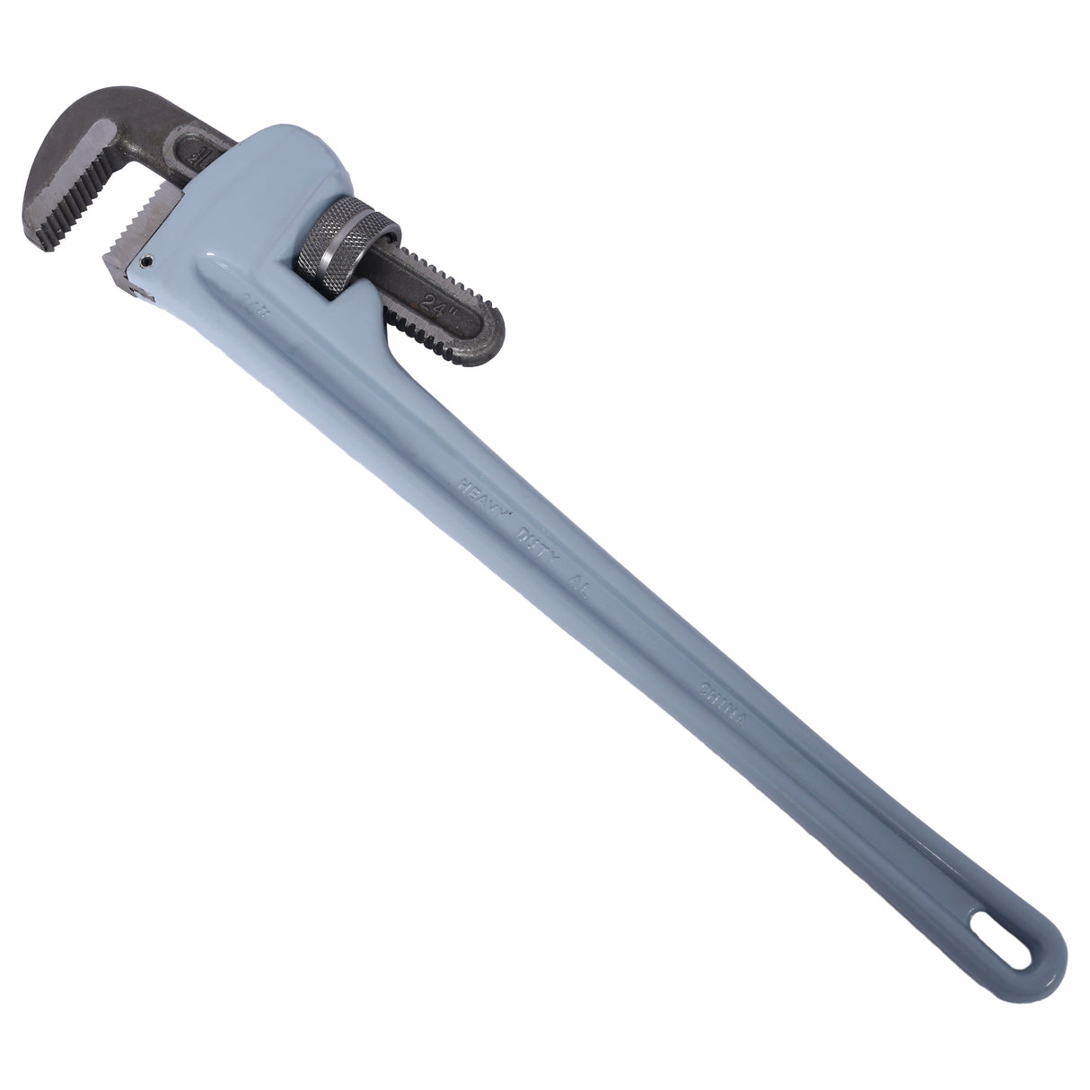 24 inch Aluminum Straight Pipe Wrench Heavy Duty Plumbers Easy to Carry Hangable Design for Water Pipes Automotive Repairs