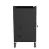 Chariot de chargement mobile et armoire pour tablettes, ordinateurs portables, 30 appareils avec serrure à combinaison, noir