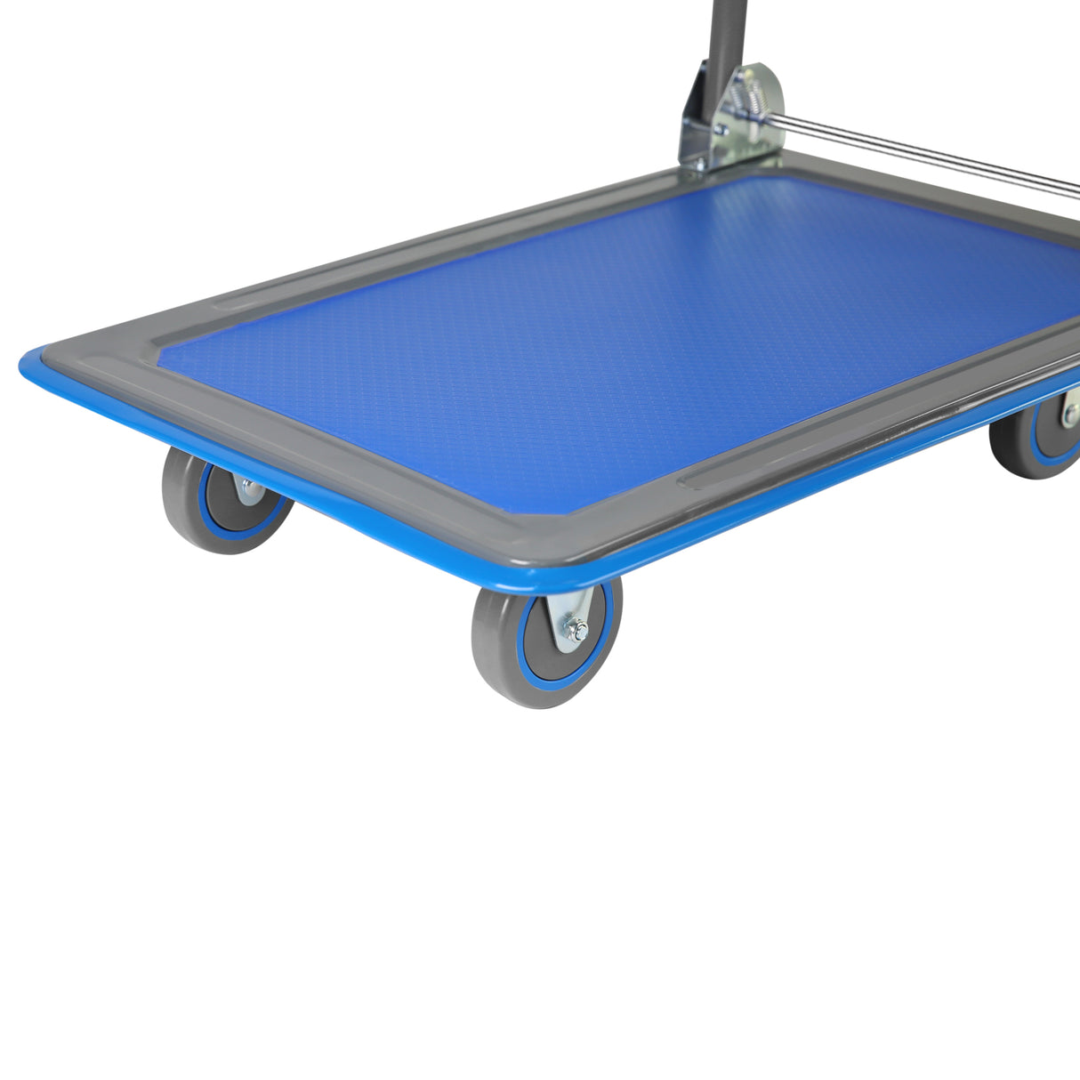 Chariot de poussée pliable amélioré, capacité de 330 lb, plate-forme mobile, diable, robuste, peu encombrant, poignée de poussée pivotante pliable, chariot à lit plat