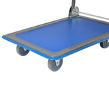 Chariot de poussée pliable amélioré, capacité de 330 lb, plate-forme mobile, diable, robuste, peu encombrant, poignée de poussée pivotante pliable, chariot à lit plat