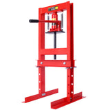 Hydraulic 6 Ton H-Frame Garage Floor Adjustable Shop Press with Plates--Red