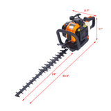 26cc 2 Cycle Gas Powered Hedge Trimmer Double Sided Blade 24" Recoil Gasoline Trim