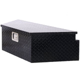 Caja de herramientas de aluminio de 39 pulgadas, caja de camión resistente, almacenamiento para camioneta y remolque al aire libre, organizador para RV, parte inferior con llaves de bloqueo, negro, 39x16,5x11,8 pulgadas