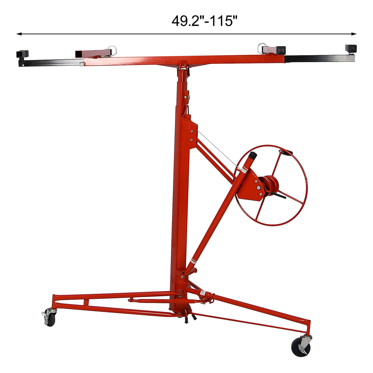 Drywall Panel Hoist Lift Rolling Jack Lifter 16ft Red