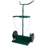 440lbs Capacity Cylinder Cart Welding Hand Truck Large Dual Oxygen Tank Dolly With 10-Inch Solid Rubber Wheels