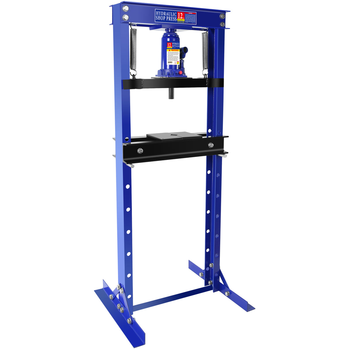 Hydraulic 12 Ton H-Frame Garage Floor Adjustable Shop Press na may Plate Blue