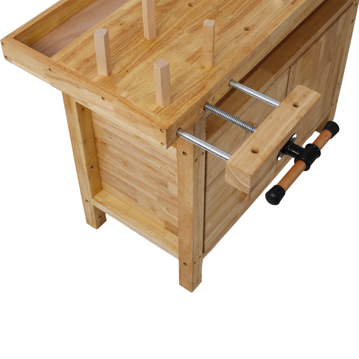 Houten werkbank voor garage, werkplaats en thuis met staafklemmen Set 2 stuks 12 inch x 3 inch + 2 stuks 20 inch x 4-3/4" 4 stuks verpakking