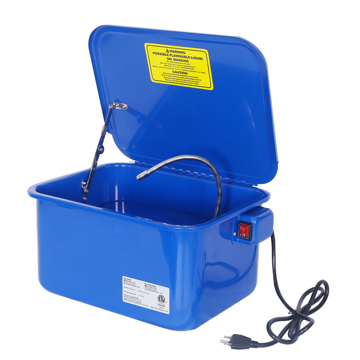 Mga Bahagi ng Gabinete Benchtop Automotive Washer na may 110v Electrical Pump 3.5 Gallon Blue