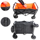 Mini carro plegable para compras de jardín, carrito de playa, negro y amarillo