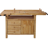 Wood Workbench Wooden for Garage Workshop and Home