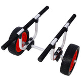 Heavy Duty Kayak Cart Width Adjustable Canoe na may 12inch Flatfree Beach Wheels Boat Dolly Transport Carrier Adjustable Width Trolley na may Airless