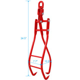 Garra para troncos de 28 pulgadas y 3 garras para pinzas de registro, diseño de garras de águila, agarraderas de elevación para madera para camiones, ATV, tractores y skidder