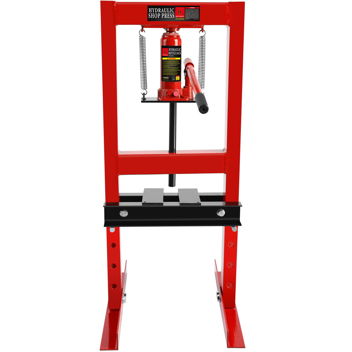 Hydraulic 6 Ton H-Frame Garage Floor Adjustable Shop Press na may mga Plate na 6T Red