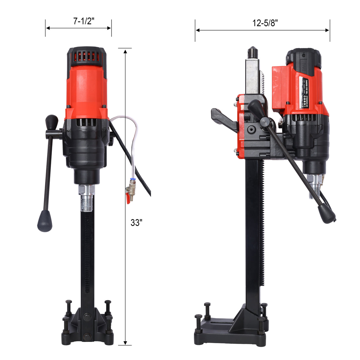 Diamond Core Drilling Machine Wet&Dry Drill Rig with Stand 700RPM Speed 9.4in Diameter for Concrete Brick Block Stone 3200W