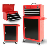 3-Drawer Rolling Tool Chest na may Gulong Malaking Storage Cabinet at Adjustable Shelf Removable Portable Top Box na may Locking System para sa Garage Warehouse