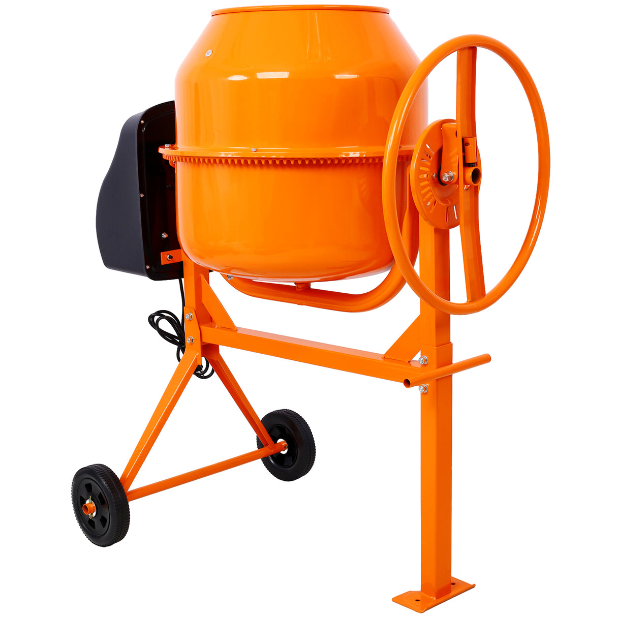 Cement Mixer 5 Cu. Ft Electric Concrete Machine 650W AC Motor Portable Power for Mortar Stucco and Fodder