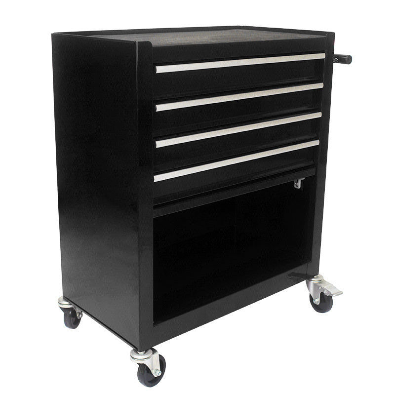 4 Drawers Multifunctional Tool Cart With Wheels Black