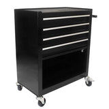 4 Drawers Multifunctional Tool Cart With Wheels Black