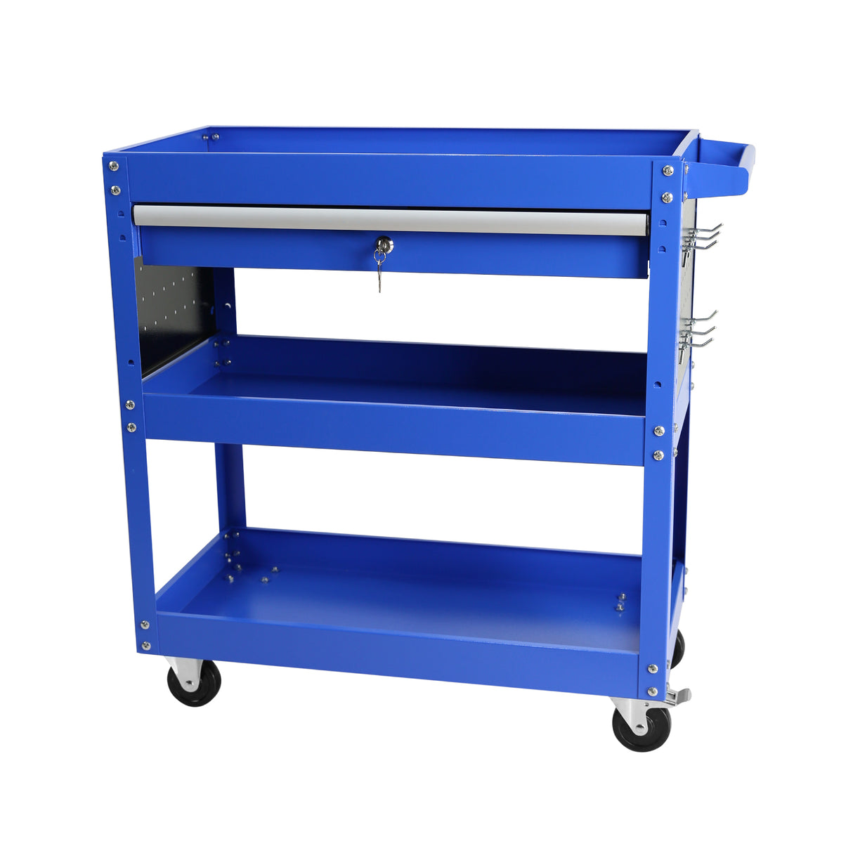 1-Drawer Utility Cart Rolling Tool Premium Heavy Duty Industrial Storage Organizer Mechanic Service with Wheels and Locking System