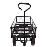 Roues solides outils chariot chariot camions de jardin Transport bois de chauffage noir