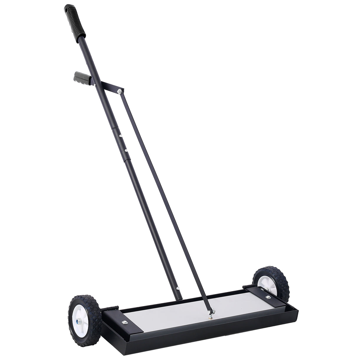 24'' Rolling Magnetic Pick-Up Sweeper Heavy Duty Push-Type with Release 100 Lbs Capacity