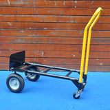 Hand Truck Dual Purpose 2 Wheel Dolly Cart at 4 Wheel Push Cart na may Swivel Wheels 330 Lbs Capacity Heavy Duty Platform Cart para sa Paglipat ng Warehouse Garden Grocery