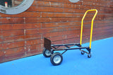 Hand Truck Dual Purpose 2 Wheel Dolly Cart and 4 Wheel Push Cart with Swivel Wheels 330 Lbs Capacity Heavy Duty Platform Cart for Moving Warehouse Garden Grocery