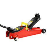 2 Ton Low Profile Heavy Duty Steel Racing Floor Jack with Single Piston Quick Lift Pump Lifting Range 3.3"-15.2"