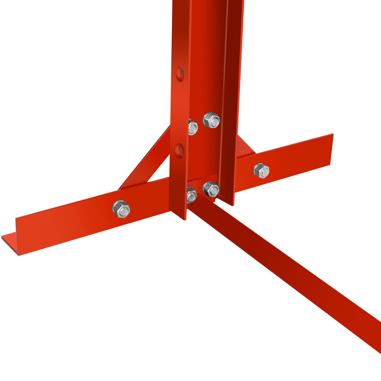 Steel H-Frame Hydraulic Garage/Shop Floor Press with Stamping Plates Pressure Gauge 12 Ton (24,000 lb) Capacity Red