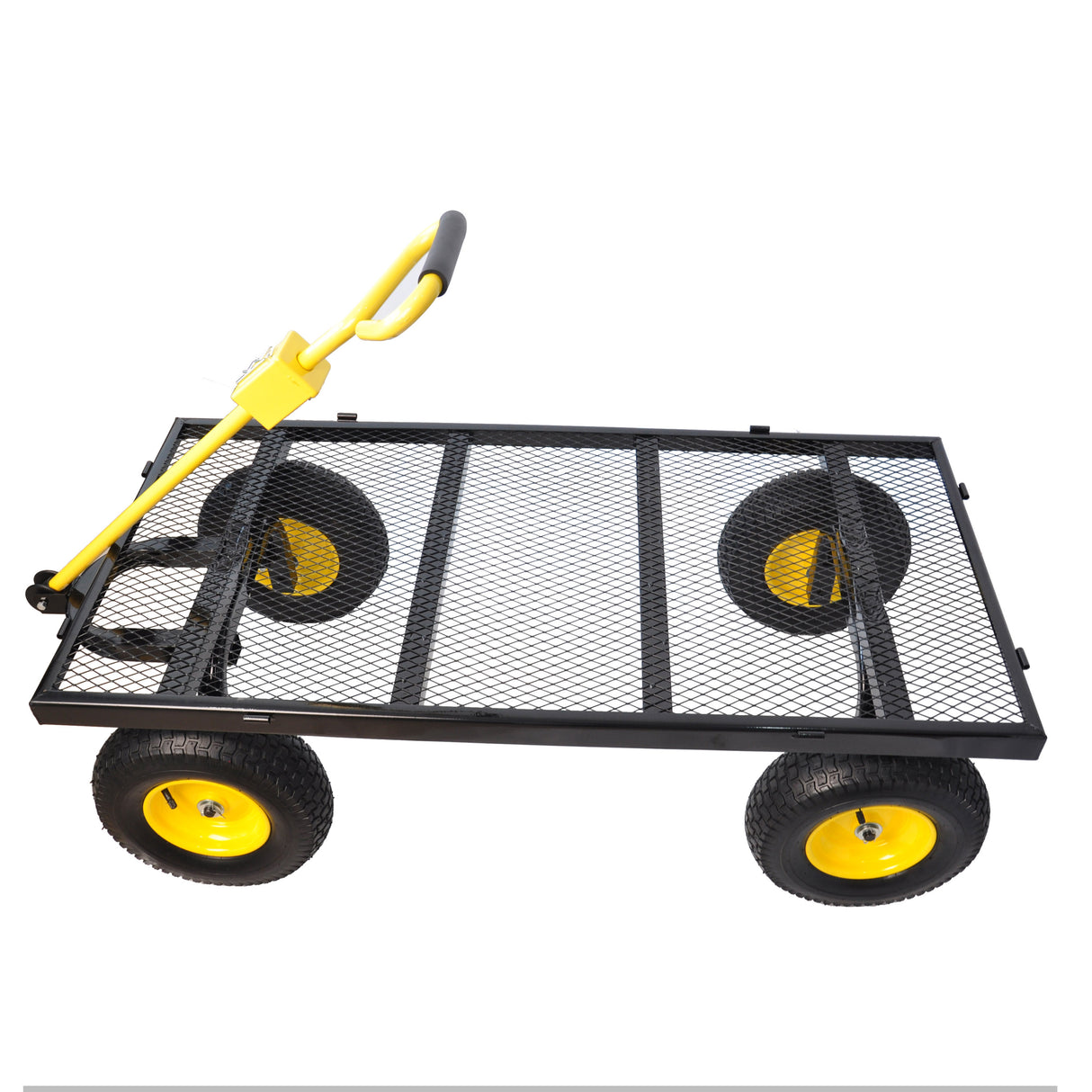 Big Wagon Cart Garden Trucks Transport Firewood Maximum Static Load 880 lbs Yellow Black