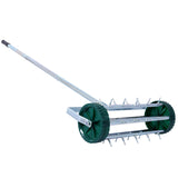 Spike Lawn Aerator Heavy Duty Rolling Aerator Garden Yard Rotary Push Aeration na may Steel Handle