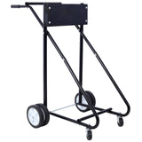 Outboard Boat Motor Stand Engine Carrier Cart Dolly para sa Storage 315lbs Timbang Kapasidad w/Wheels Black