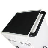 Mobile Charging Cart and Cabinet for Tablets Laptops 30-Device with Combination Lock White