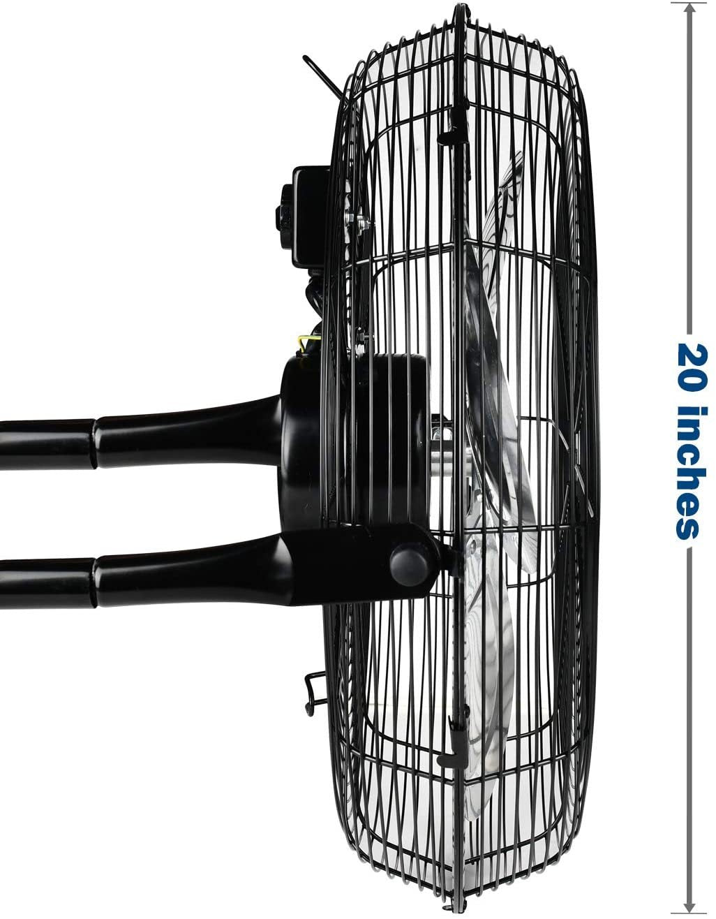 2 Pack Simple Deluxe 20 Inch 3-Speed High Velocity Heavy Duty Metal Industrial Floor Fans Quiet for Home Commercial Residential and Greenhouse Use Outdoor/Indoor Black