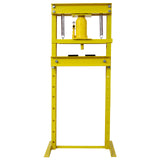 Hydraulic Shop Press 12-Ton Capacity Floor Mount na may Press Plate H-Frame Garage Floor Press Adjustable Working Table Taas-Dilaw