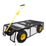 Big Wagon Cart Garden Trucks Transport Firewood Maximum Static Load 880 lbs Yellow Black