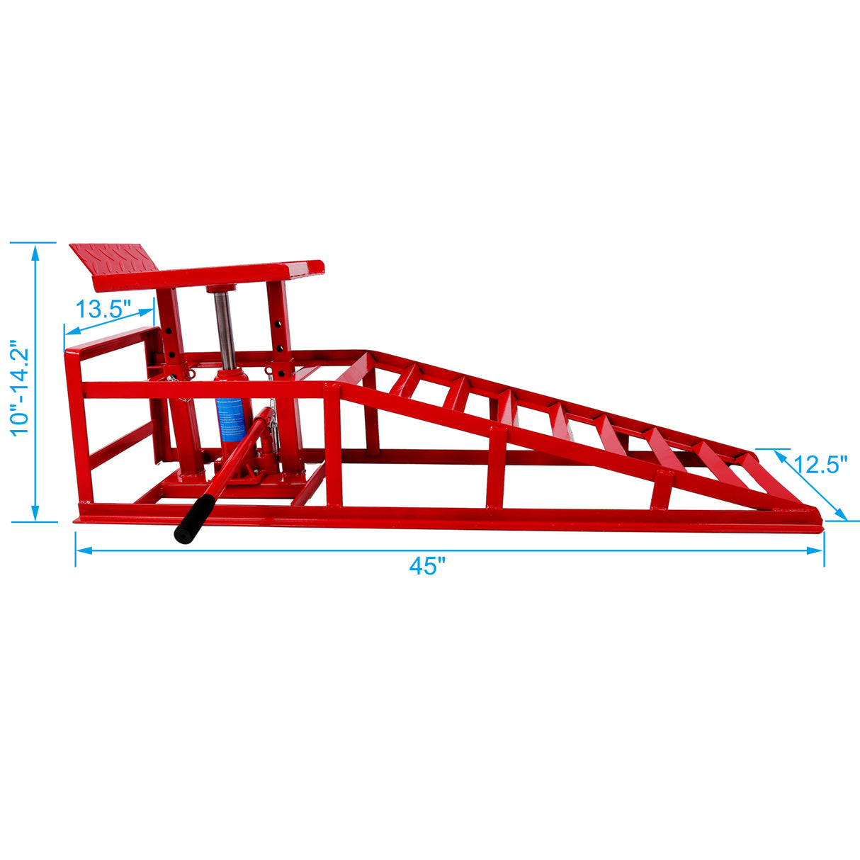 Ang Serbisyo ng Truck ng Sasakyan ng Sasakyan ay Nagpapa-angat ng Garage Hydraulic Black 5 Ton Automotive Repair Frame (2 Pack) Pula